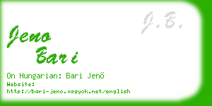 jeno bari business card