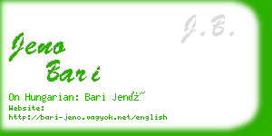 jeno bari business card